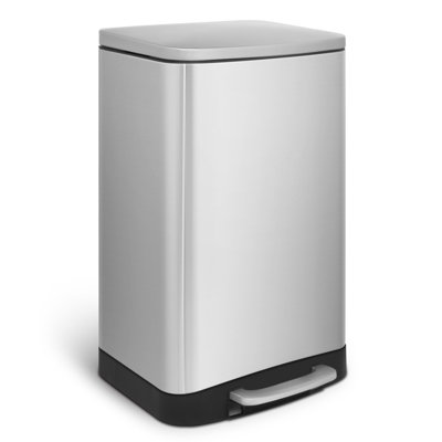 Steel Step On Kitchen Trash Can - 10.6 Gallons