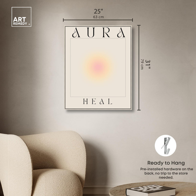 «Aura Heal» par Corrigan Studio®, H 31 po x l 25 po, Cadre argenté