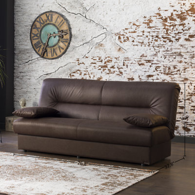 Regata Full Split Back Convertible Sofa, Brown