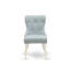 L'ensemble de mobilier de salle à manger 5 pièces comprend une table ronde avec piédestal et 4 chaises rembourrées en tissu bleu lin, 36 x 36 pouces, blanc lin-1944862066-1944862067-1944862070
