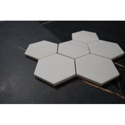 Bianco Dolomite 4 "hexagonal brillant