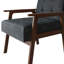 Chaise d'appoint en lin gris foncé-1393147795
