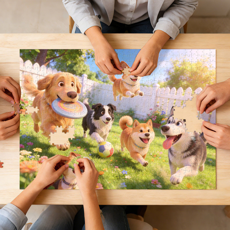 Animal Games Puzzle，1000pcs matte velvet surface，high definition, portable art decoration