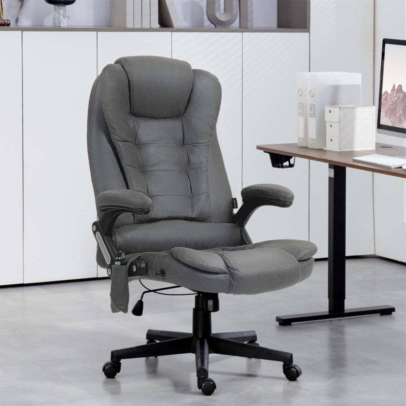 Chaise de bureau Milenja, Dark Grey Microfiber