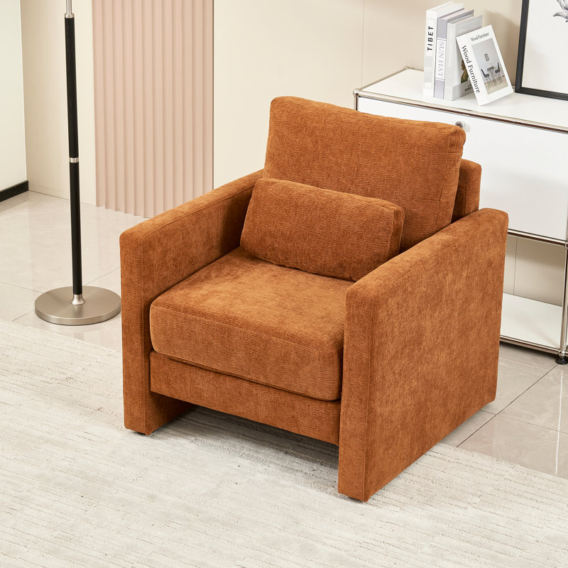 Chaise en chenille moderne - structure en bois massif avec coussin épais et assise idéale pour diverses pièces Instructions d'assemblage simples