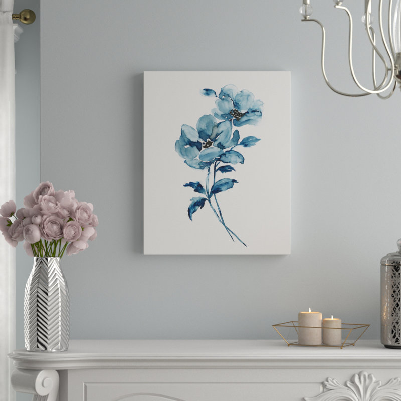 «Blue Botanique I», reproduction sur toile, H 16 po x l 20 po x P 1,5 po