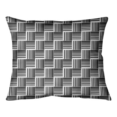 Classic Basketweave Stripes Lumbar Pillow
