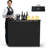 Black Rectangular Metal Patio Folding Bar Table With Lampblock