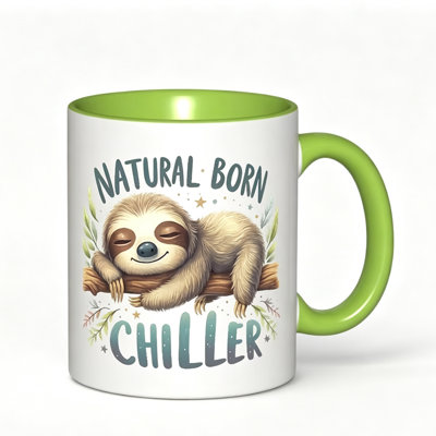 1pc Creative Sloth Logo Ceramic Coffee Mug Coffee Cup Tea Mug Halloween Gift Home Reusable ideal for holding Tea Milk.