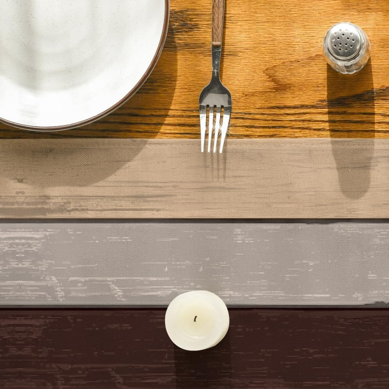 Wood Texture Table Runner – Brown – Retro Rustic Style For Spring, Kitchen, Dining & Home Parties