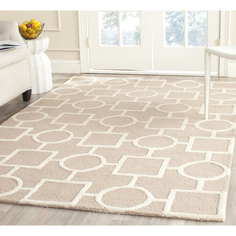 Tapis géométrique en laine touffeté à la main Deedgra, Rectangle 5 pi x 8 pi