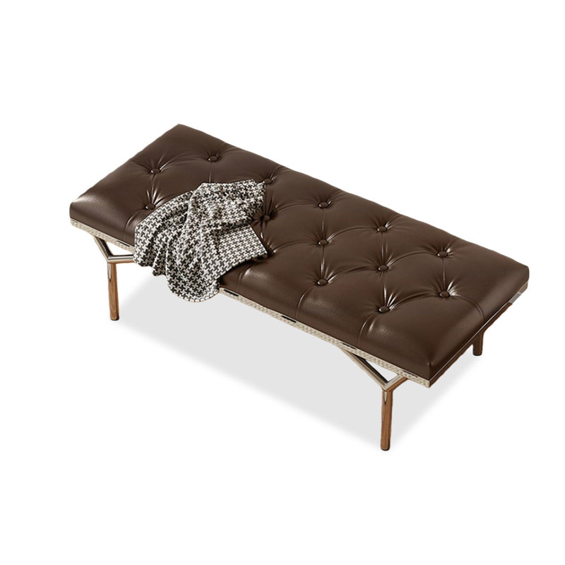 Banc rembourré brun, Brun