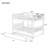  Full Over Full Bunk Bed With Twin Trundle Ladder And Guardrails Convertible To Two Full Beds For Kids Bedroom-105647834