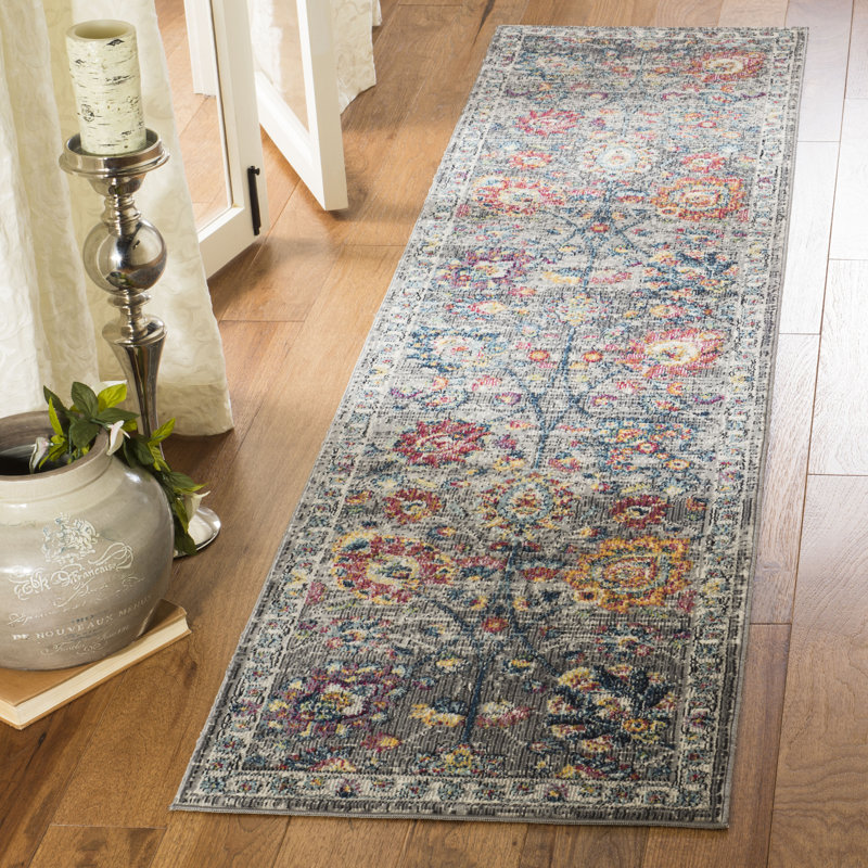 Doucet Performance Floral Rug, Runner 2' x 8'