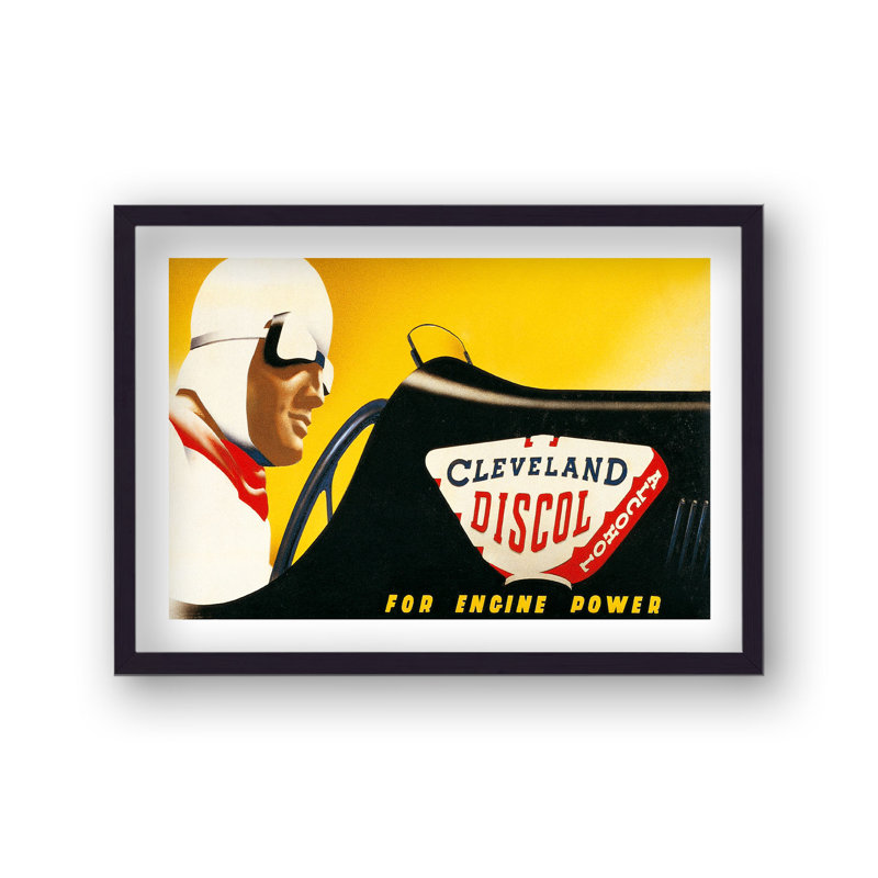 Vintage Driscol Oil Racing Car Driver by Vouvart - Single Picture Frame Print