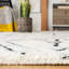 Tapis ivoire / noir en laine touffeté à la main Ezzie Southwestern-856263097