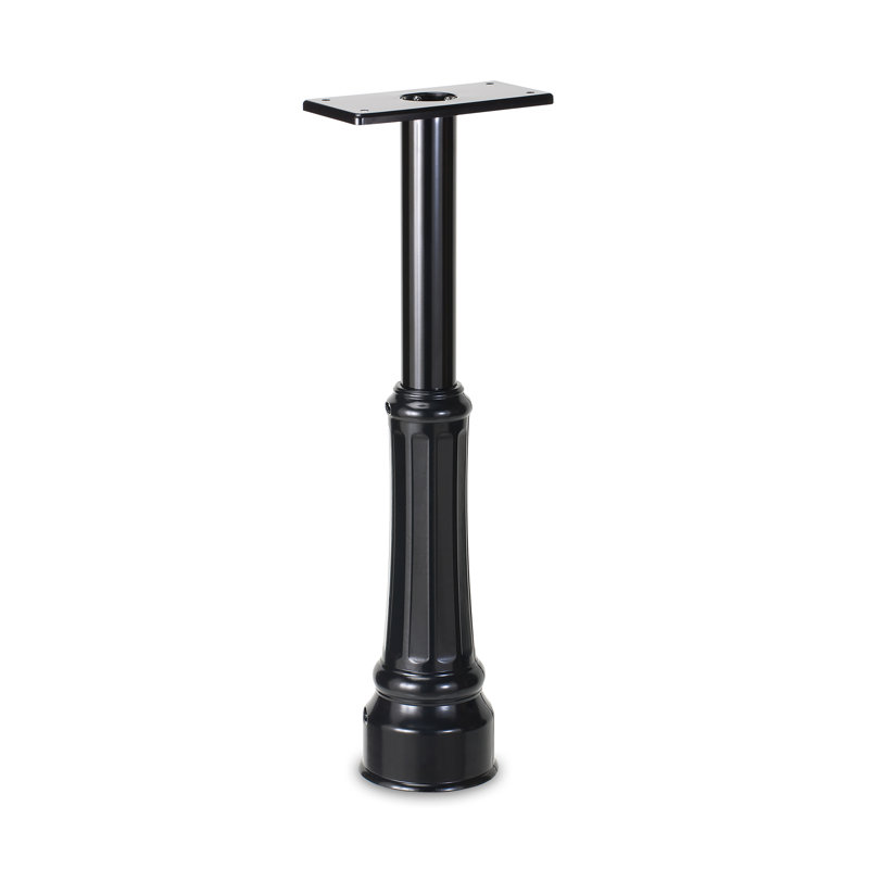Basic In-Ground Post with Decorative Cover Black, Black