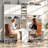 86.6'' H Bookcase with Desk, Open Shelves, 4 Storage Cabinets and 6 Drawers