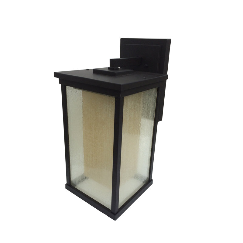Lanterne murale d'extérieur en verre huilé Riviera Riviera, H 17,25 po x l 8 po x p 10,1 po, Incandescent