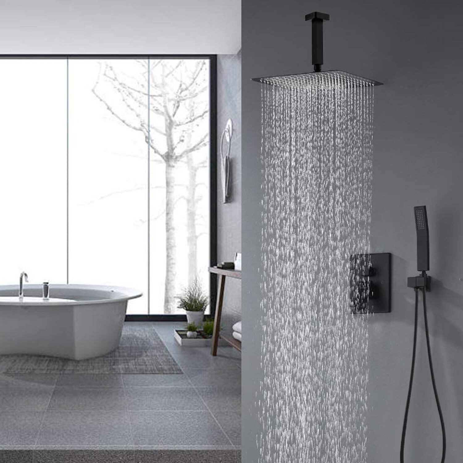 Quinn Free Standing shower head and BathTub Faucet