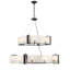 Cloud Break 20 - Light Steel Chandelier