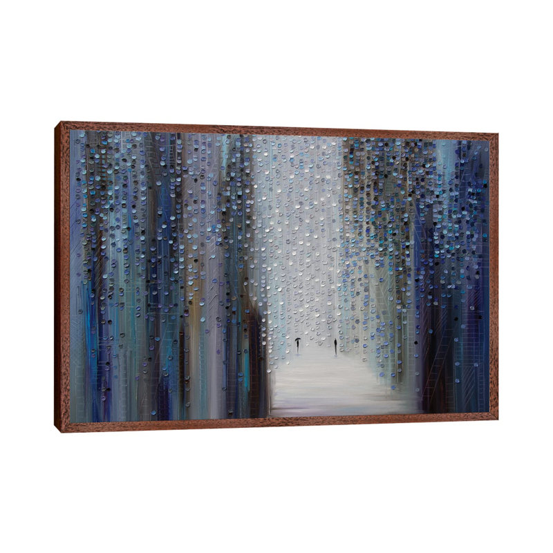 Touch Of The Rain by Ekaterina Ermilkina - Floater Frame Painting on Canvas, 66.04 cm H x 45.72 cm W, Brown Framed