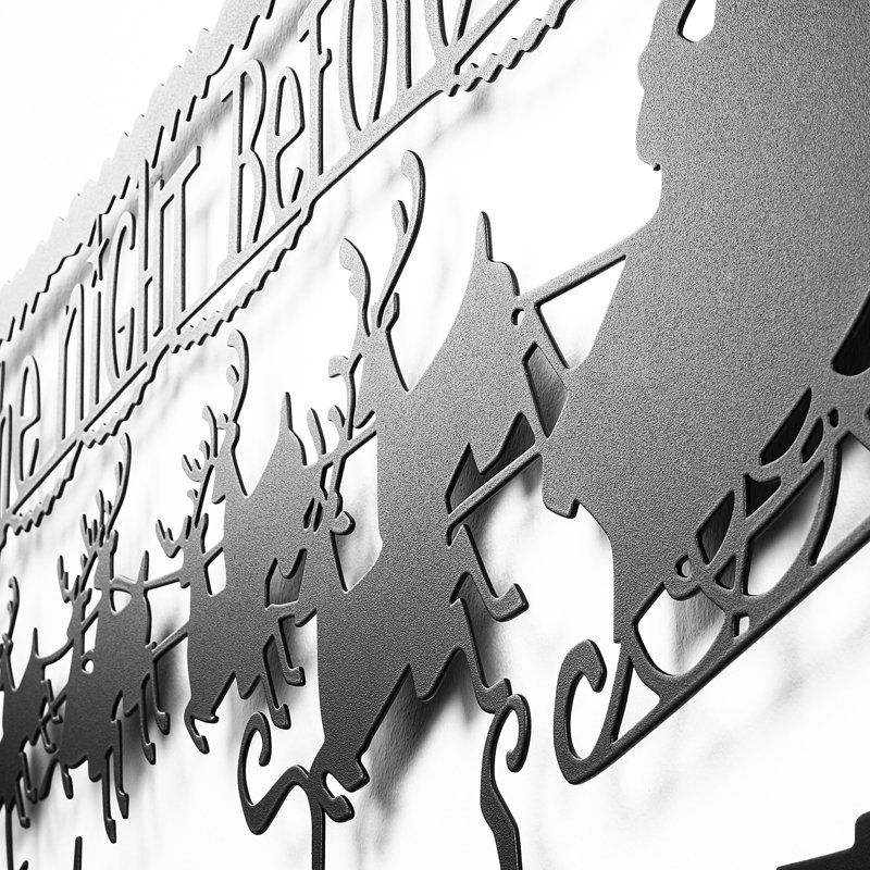 Wall Decor on Metal, Black