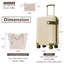 Ensembles de valises 3 pièces, valises de transport en plastique rigide à roulettes 22 po x 14 po x 9 po, approuvées par les compagnies aériennes, 20 pouces