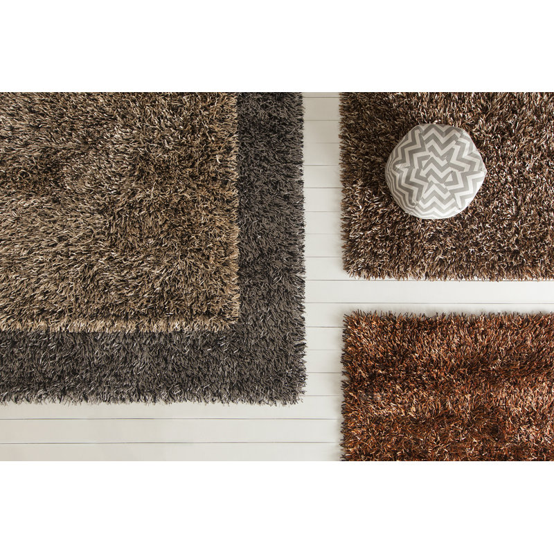 Iris Hand Loomed Area Rug in Gray, Rectangle 5' x 7'6"
