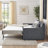 Twin Size Upholstery Daybed With Twin Size Erectable Trundle And USB Charging Design, Linen-1616839491