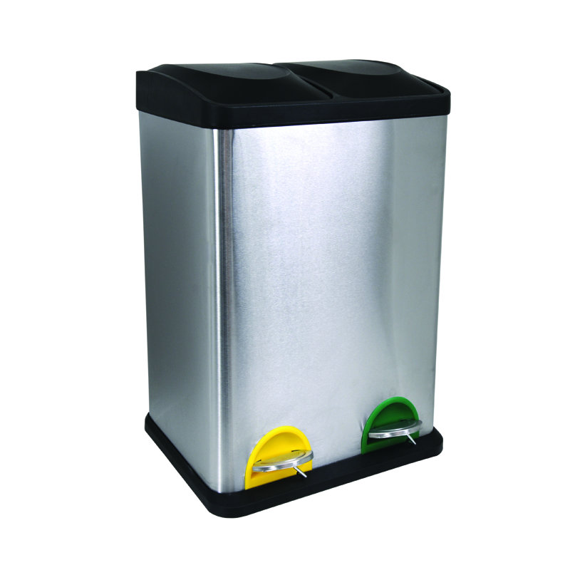 Metal Multi-Compartment Rubbish & Recycling Bin