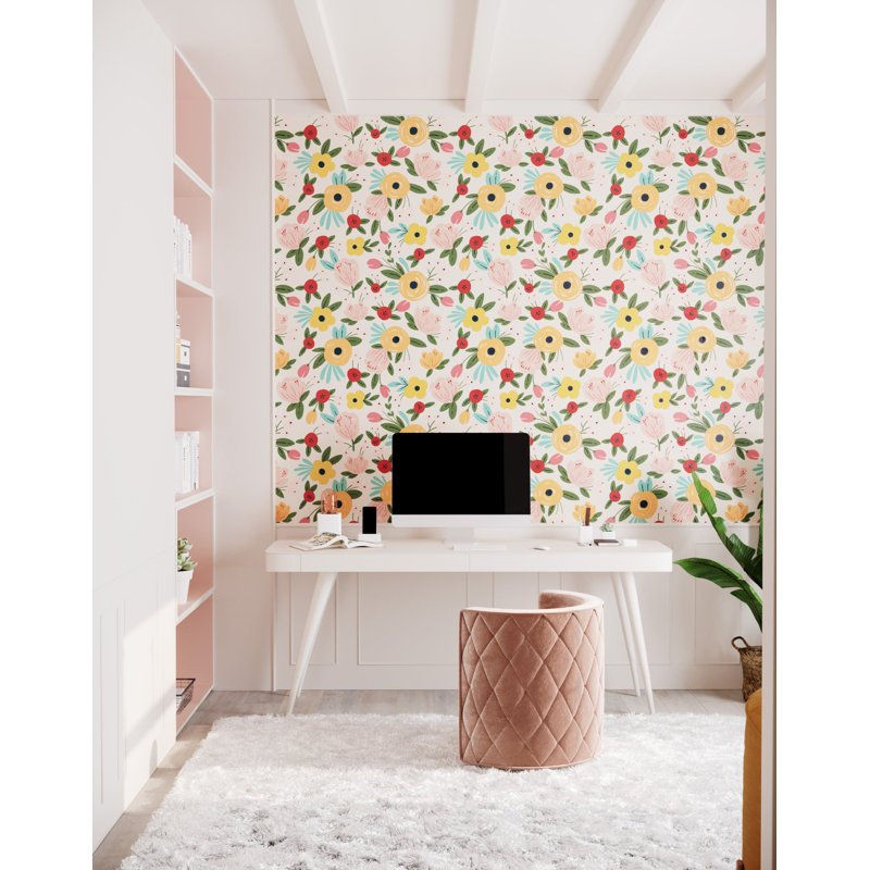 Helvey 7m x 75cm Wallpaper Roll, Beige