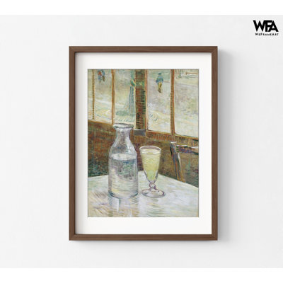 «Cafe Table With Absinth» par Vincent Van Gogh, décoration murale de cafétéria, art mural de restaurant, reproduction d'art bar, reproduction de Van Gogh, reproduction de peintures célèbres