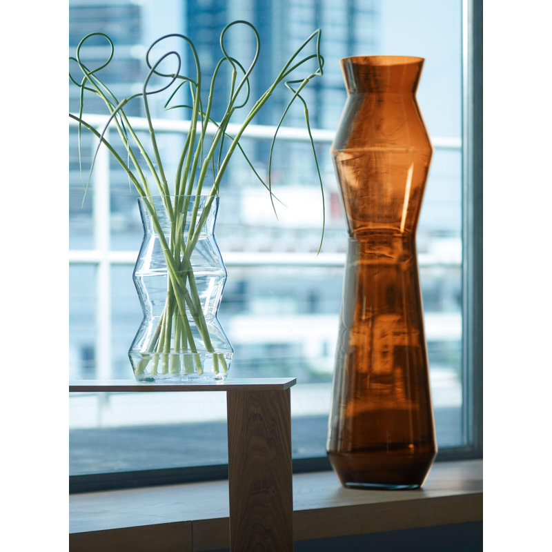 Sculpt Hurricane Candle Holder, 14.25" H x 8.25" W x 8.25" D, Clear