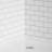 60" W x 36" D x 96" H 3-Piece Glue Up Shower Wall Panel Surround Kit in White Staggered Brick Pattern,Textured Design,Quick Install & Trimmable,1/8" (2.8mm) Thick-119919540