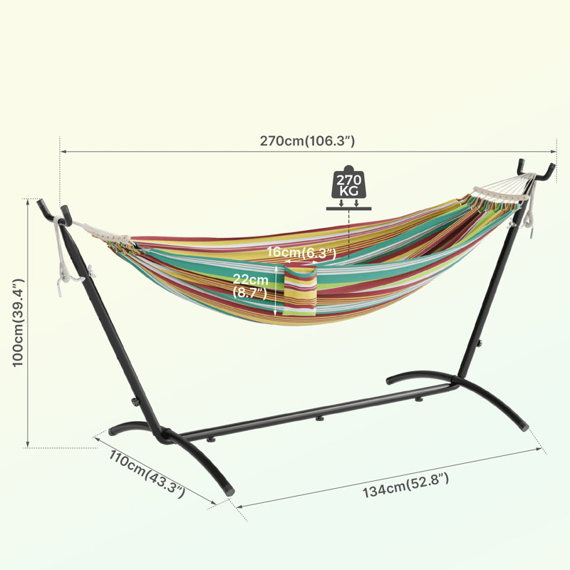 Hammock With Stand, Red, Green