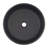 CastelloUSA Timeless 16.54" Matte Black Tempered Glass Circular Vessel Bathroom Sink
