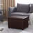 24" Faux Leather Storage Ottoman Bench With Tufted Top-80326597