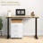 Office Storage Cabinet With 3 Drawers, Filing Cabinet With Wheels And Removable Tray-1673176566