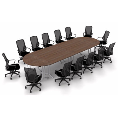 Menifee 14 Person Conference Meeting Tables with 14 Chairs Complete Set by Symple Stuff