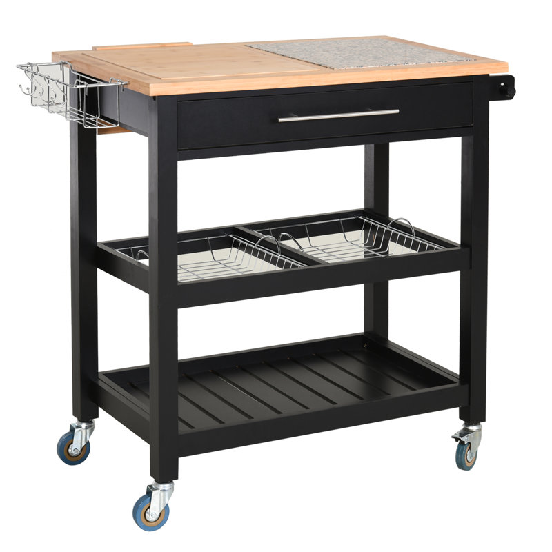 Solid Wood Kitchen Cart