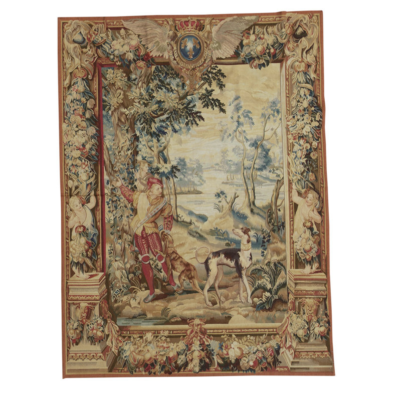 Hand-Knotted High-Quality Gold and Brown Area Rug