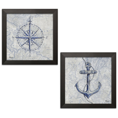 «Vintage Nautical I and II» par Paul Brent - ensemble de 2 reproductions d'impressions