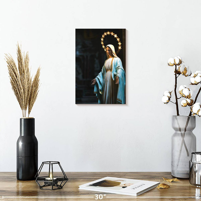Adella Statue Of The Virgin Mary, 12" H x 8" W