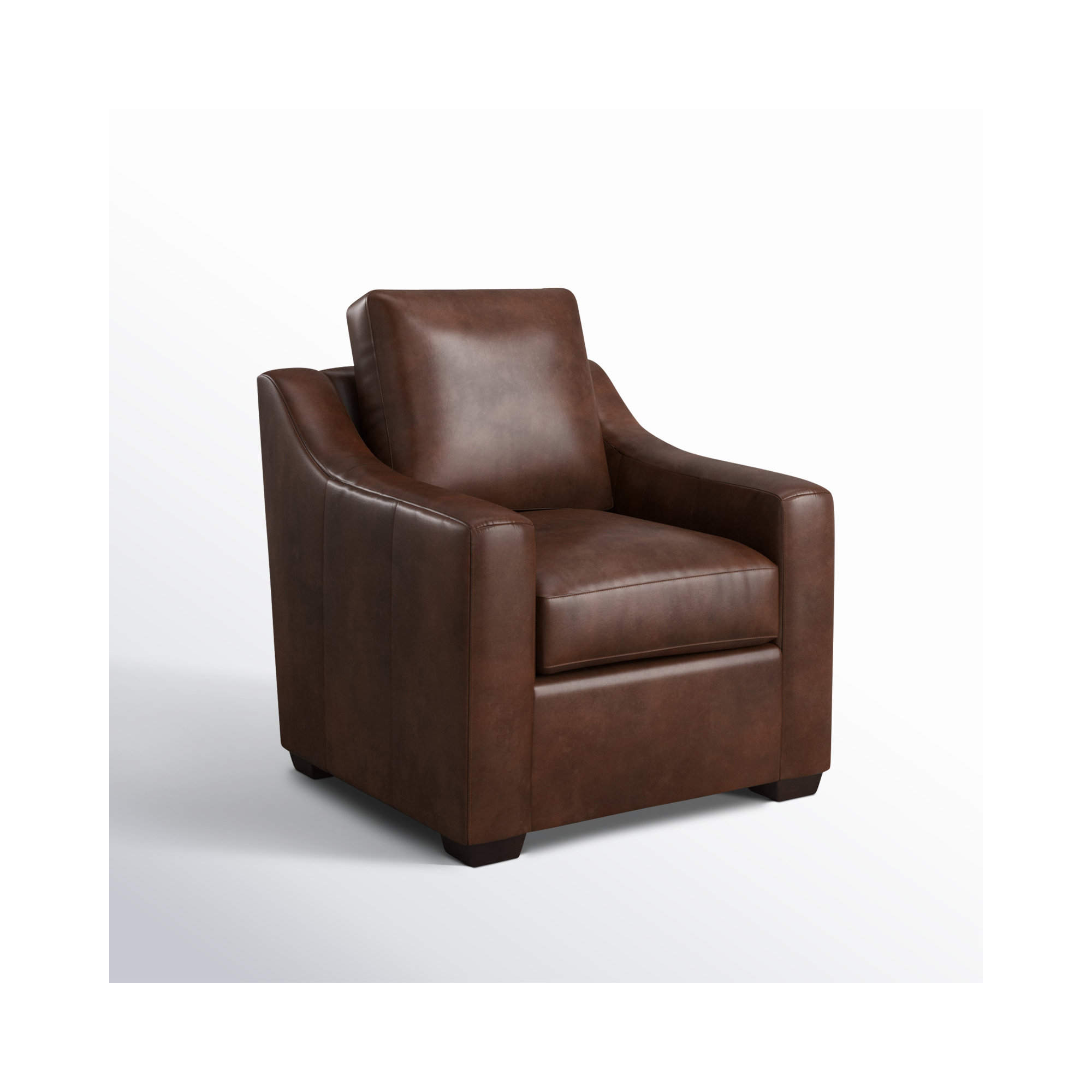 Cranbrook Upholstered Armchair, Bistro Rustic Genuine Leather