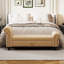 Banc de chambre 64,5 po en velours kaki avec rangement-896097669