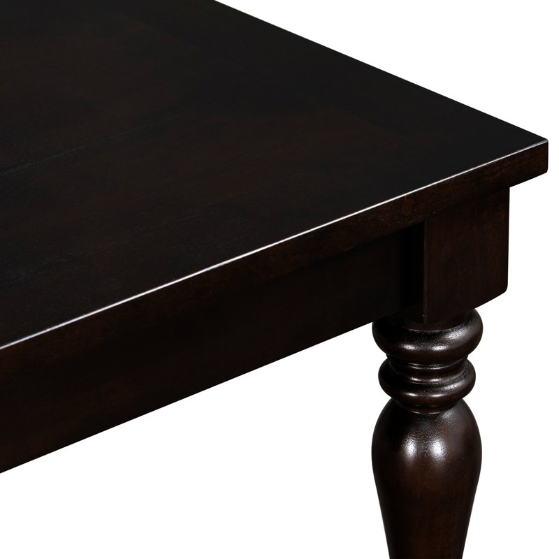 Ensemble de table de salle à manger 6 pièces, Brun, Brun / blanc, Brun