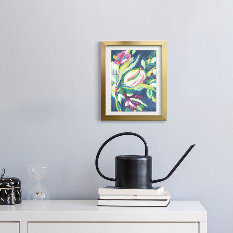 Marbling IV -Gallery Wrapped Canvas, 25.5" H x 17.5" W, Gold