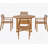 5-Piece Outdoor Dining Set With 4 Wood Chairs-1534702635