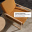 Chaise d'appoint rembourrée, fauteuil avec coussin rembourré, brun